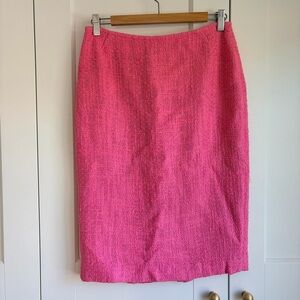 Lafayette 148 New York Vibrant Pink Boucle Pencil Skirt | 4